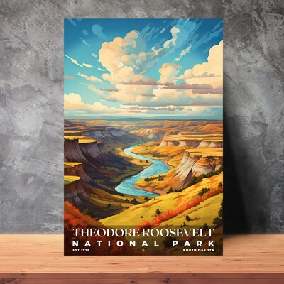 Theodore Roosevelt National Park Poster, Travel Art, Office Poster, Home Decor | S6 - image3